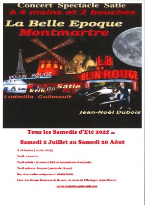Montmartre, La Belle Epoque, Satie pour 4 mains et 2 bouches