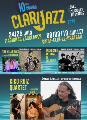Festival Clarijazz 2022 - Les 10 ans à Saint-Elix-le-Chateau