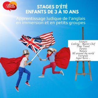 Stages d'été tout en anglais pour enfants de 3 à 10 ans à La Rochelle