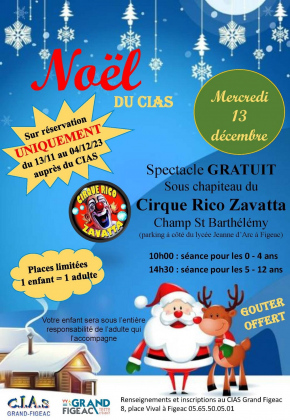 Noël du Centre social : Cirque à Figeac