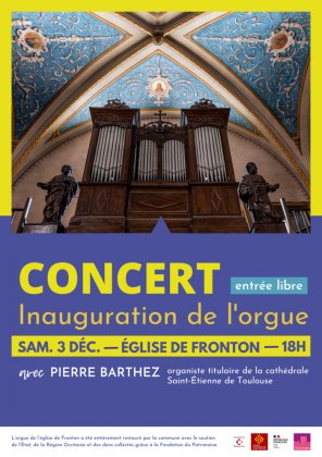 Concert inaugural de l'orgue rénové de Fronton