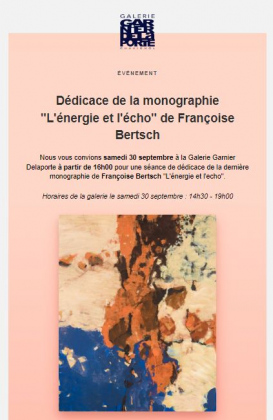 "L'énergie et l'écho" de Françoise Bertsch