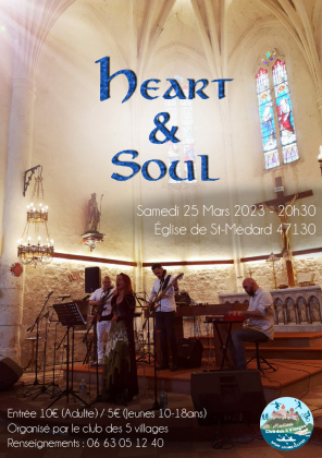 Concert "Heart & Soul" Eglise de St Médard