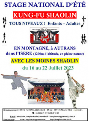 Stage National d'Été Taiji & Kung-Fu Shaolin