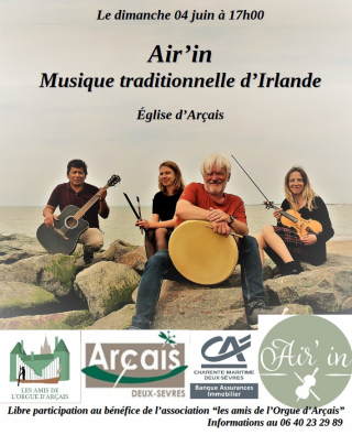 Concert - Air'in , musique traditionnelle d'Irlande