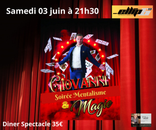 Diner Spectacle Magie Mentalisme Hypnose avec GIOVANNI