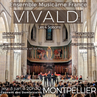 Concert à Montpellier : 4 Saisons Vivaldi, Mozart, Schubert, Bach