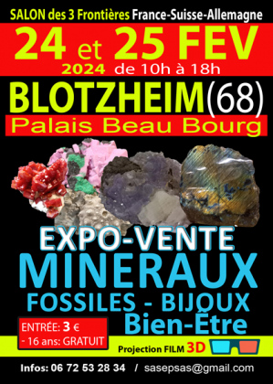 Expo vente minéraux fossiles et bijoux et bien être