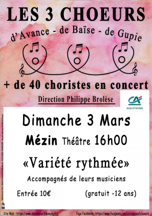 Concert Chorale les 3 Choeurs