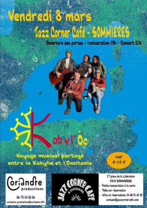 Concert Kabyl'Òc au Jazz Corner Café