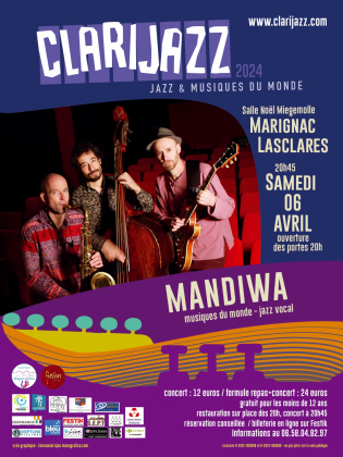 Mandiwa - Musique du monde et jazz vocal - saison Clarijazz 2024
