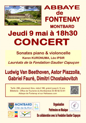 Concert à l'Abbaye de Fontenay sonates pour piano et violoncelle
