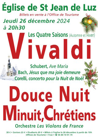 Concert de Noël : Les 4 Saisons de Vivaldi par l'orchestre les Violons de France