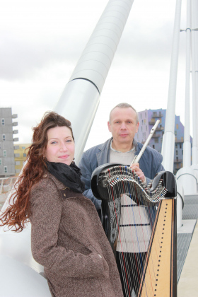 Concert Duo Lazuli - Flûte et Harpe celtique- Yves Brisson et Emilie C