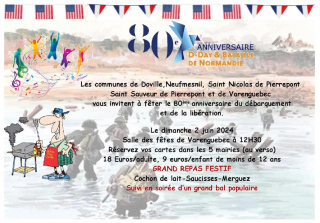 Commémoration du 80ème anniversaire du débarquement en Normandie
