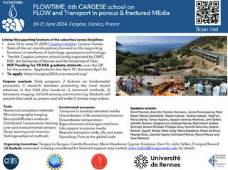 6th CARGESE school: FLOW and Transport In porous and fractured MEdia (FLOWTIME)
