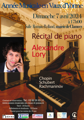 Récital de piano Alexandre Lory