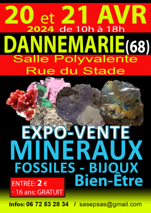 Expo vente minéraux fossiles et bijoux et bien être