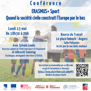 Conférence  sport et citoyenneté européenne avec Erasmus+ Sport