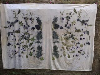 Atelier Tataki Zomé, impression de végétaux sur tissu