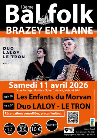 BAL FOLK avec les Enfants du Morvan et le duo LALOY LE TRON