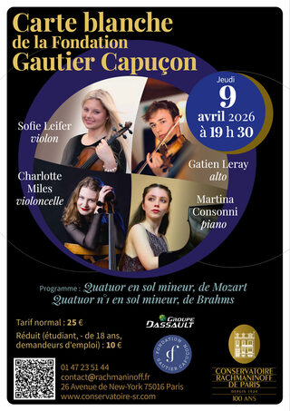 Carte blanche de la Fondation Gautier Capuçon