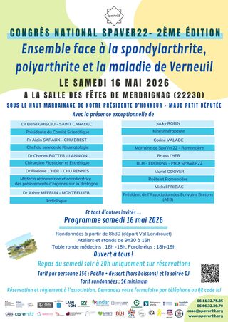 2nd congrès national "Spondylarthrite, polyarthrite et maladie de Verneuil&