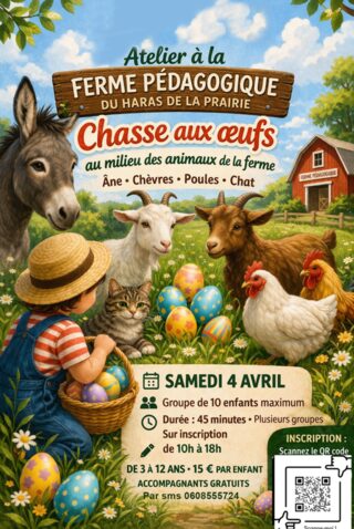 Chasse Aux Oeufs au Milieu des Animaux de la Ferme