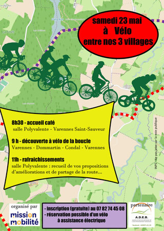 A vélo entre nos 3 villages