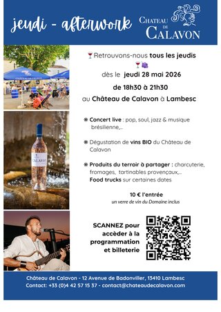 Afterwork chanson et jazz au Château de Calavon