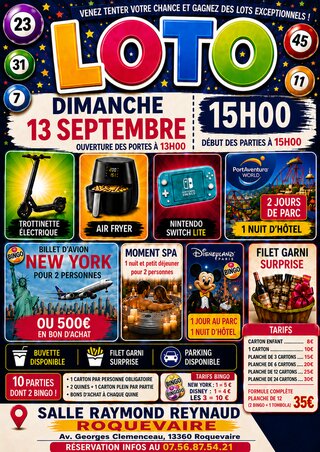Loto Spécial Rentrée
