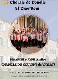 Chorale de Douelle et Chor'Hom à la chapelle du couvent de Vaylats