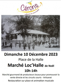Marché Loc'Halle de Noël à Cérons