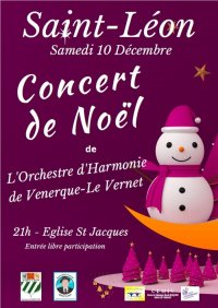 Concert de Noël à l'église de Saint-Léon samedi 10 décembre