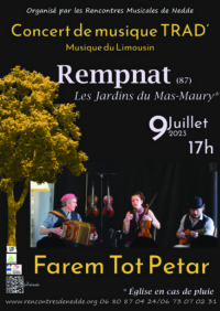 Concert "Musique de Creuse et du Limousin"-Jardins de Mas-Maury