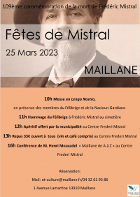 109ème commémoration de la mort de Frédéric Mistral