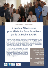 Conférence/Témoignage : "7 années – 10 missions pour Médecins Sans Frontières" -