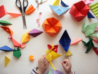 Atelier d'origami sur toile
