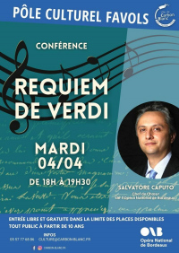 Conférence musicale : Le Requiem de Verdi, avec Salvatore Caputo