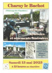 Symboles funéraires au cimetière de Charny le Bachot