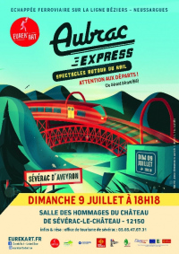 Spectacle autour de l'Aubrac express de la Cie "Gérard Gérard" à Sévérac-le-Chât