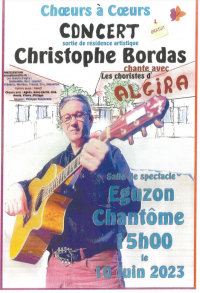 Christophe BORDAS chante avec les choristes d'Algira