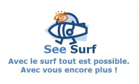 See Surf : Iniatiation au surf pour mal et non-voyants lors du Lacanau Pro - sur