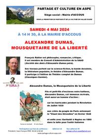 Conférence partage et culture : Alexandre Dumas, mousquetaire de la liberté