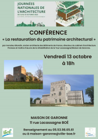 Restaurer le patrimoine architectural : une conférence avec monsieur Blondi