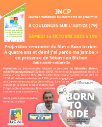 Ciné-rencontre "Born to ride" avec l'athlète Sébastien Bichon