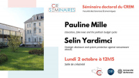 [séminaire doctoral CREM FSE] Pauline Mille et Selin Yardimci
