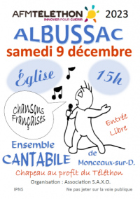 CANTABILE de Monceaux-sur-Dordogne chante pour le TELETHON
