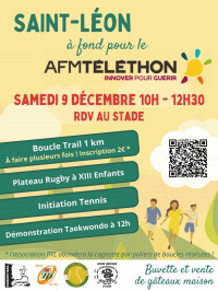 A fond pour le Téléthon ! samedi 9 décembre à Saint-Léon