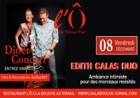 Dîner-concert avec le duo Edith Calas et Mickaël Sourd